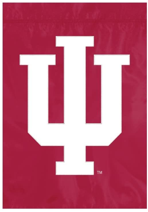 Indiana University Hoosiers Premium Garden Flag Banner Applique Embroidered 12.5x18 Inch