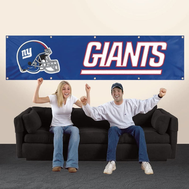 New York Giants Huge 8x2 Feet Banner Flag Metal Grommets