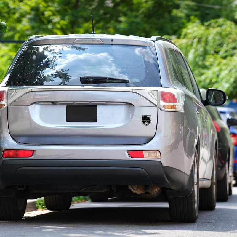 Los Angeles Kings Auto Emblem, Silver Chrome Color, Raised Molded Plastic, 3.5 Inch, Adhesive Tape Backing