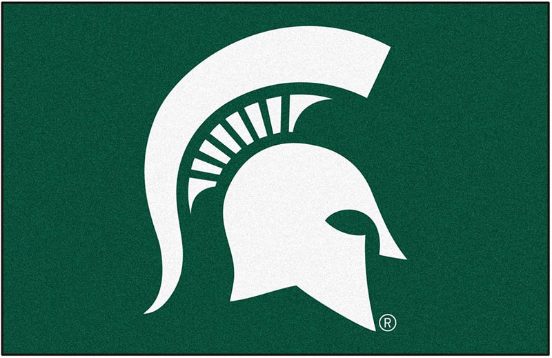 Michigan State University Spartans Floor Mat Area Rug, 20x30 Inch, Nylon, Anti-Skid Backing