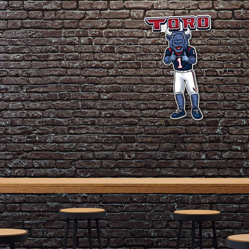 Houston Texans Soft Felt Pennant, Mascot Design, Shape Cut, 18 Inch, Easy To Hang