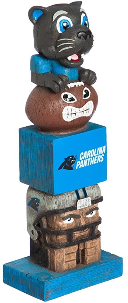 Carolina Panthers 16 Inch Tiki Totem Garden Statue Resin Outdoor Decoration