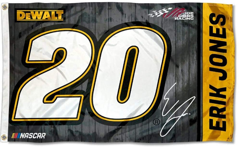 Erik Jones #20 2018 NUMBER 3x5 Flag w/grommets Outdoor House Banner Nascar Racing