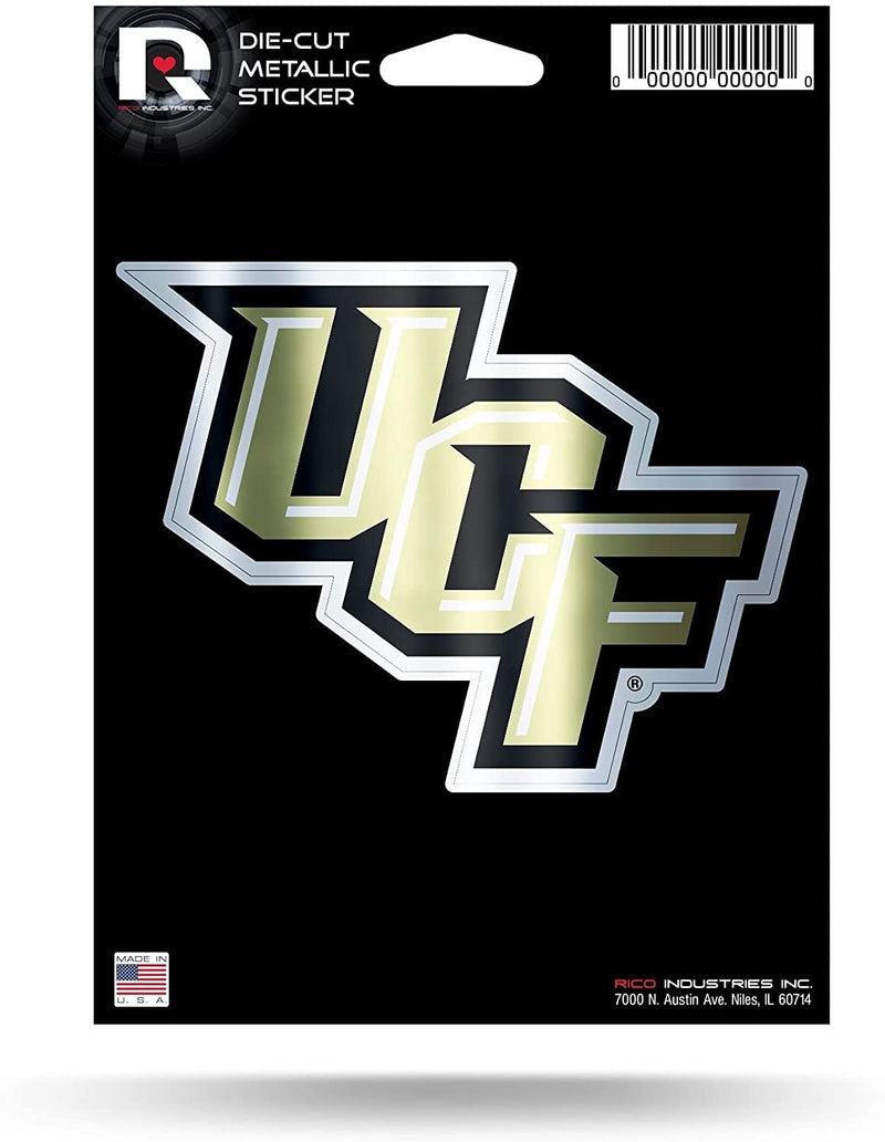 University of Central Florida Knights UCF 5 Inch Sticker Decal Metallic Shimmer Design Flat Vinyl