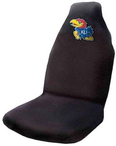 Kansas Jayhawks Bucket Auto Seat Cover 51x21 Inch Elastic