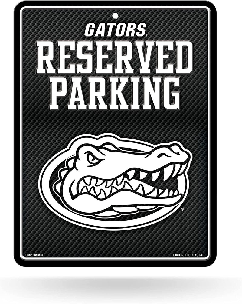 University of Florida Gators Metal Parking Sign, Carbon Fiber Design 8.5x11 Inch