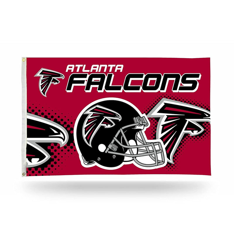 Atlanta Falcons Premium 3x5 Feet Flag Banner, Helmet Design, Metal Grommets, Outdoor Use, Single Sided