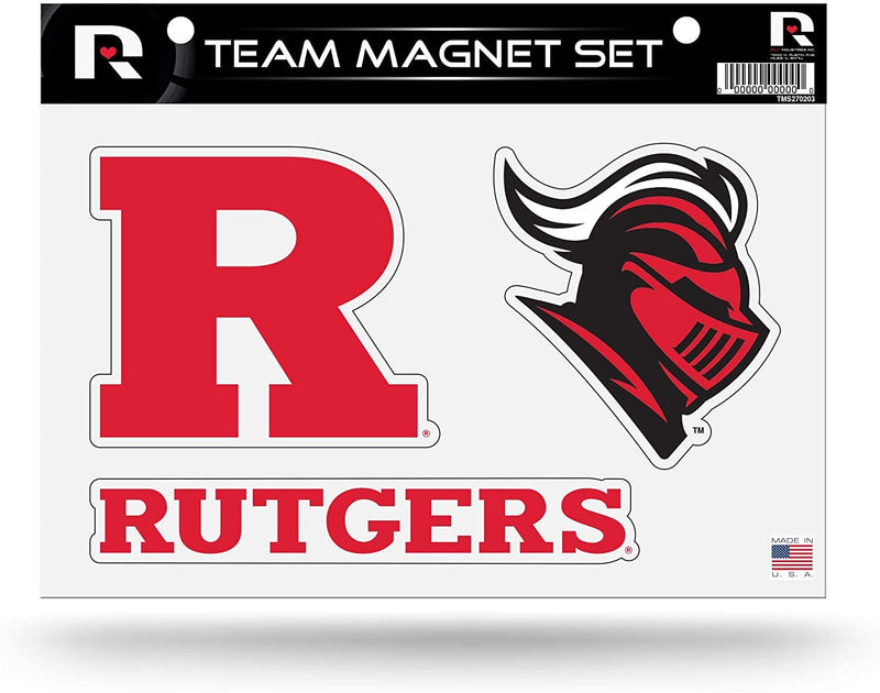 Rutgers University Scarlet Knights Multi Magnet Sheet Shape Cut 8x11 Inch
