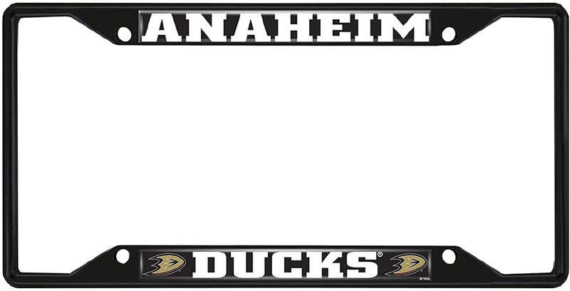 FANMATS 31377 Anaheim Ducks Metal License Plate Frame Black Finish