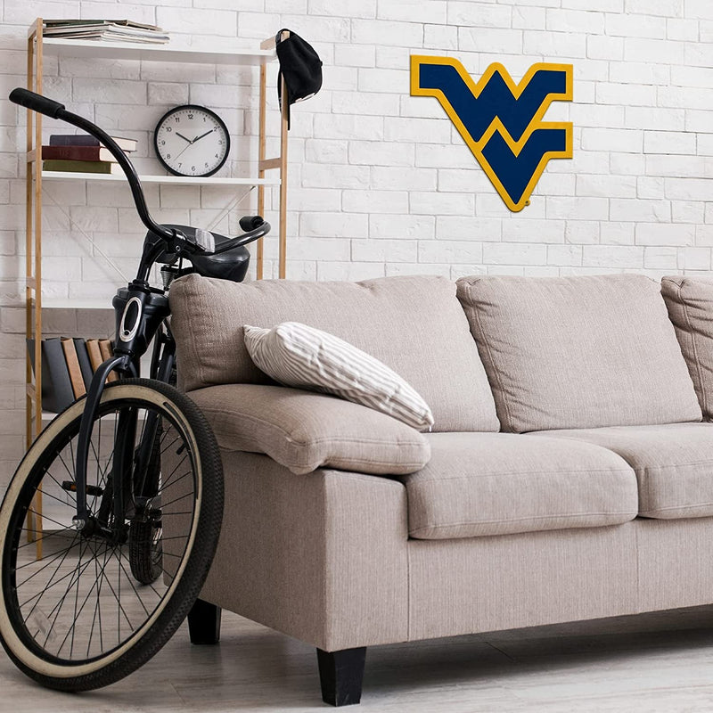 Rico Industries NCAA West Virginia Mountaineers Shape Cut Primary Logo Pennant - Home, Living Room, Bedroom, Mancave Decor - Soft Felt Material - Made