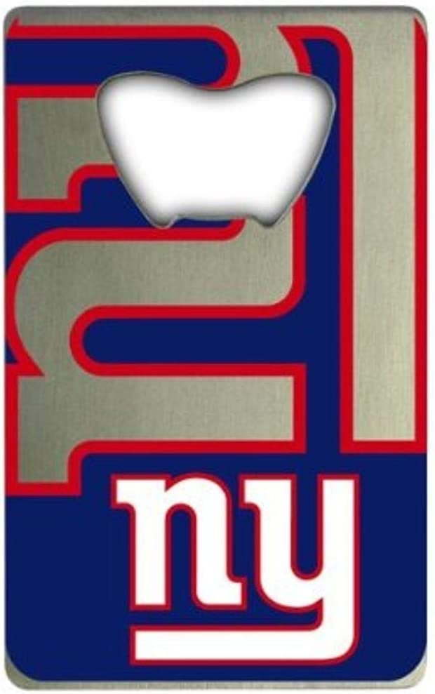 New York Giants Heavy Duty Metal Bottle Opener Credit Card Size 2 x 3.25 Inch