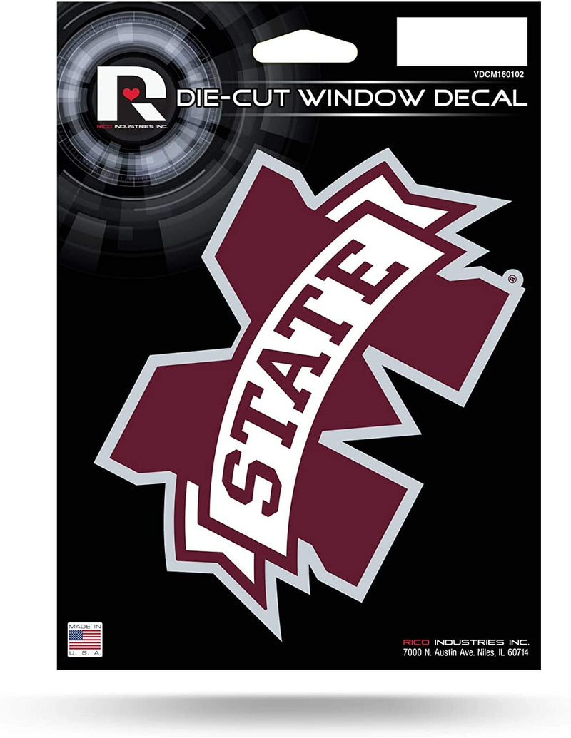 Mississippi State University Bulldogs 5 Inch Die Cut Flat Vinyl Decal Sticker Adhesive Backing