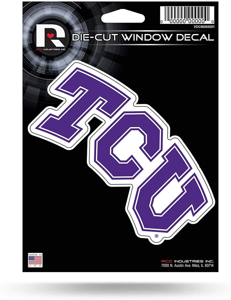 Texas Christian University Horned Frogs TCU 5 Inch Die Cut Flat Vinyl Decal Sticker Adhesive Backing
