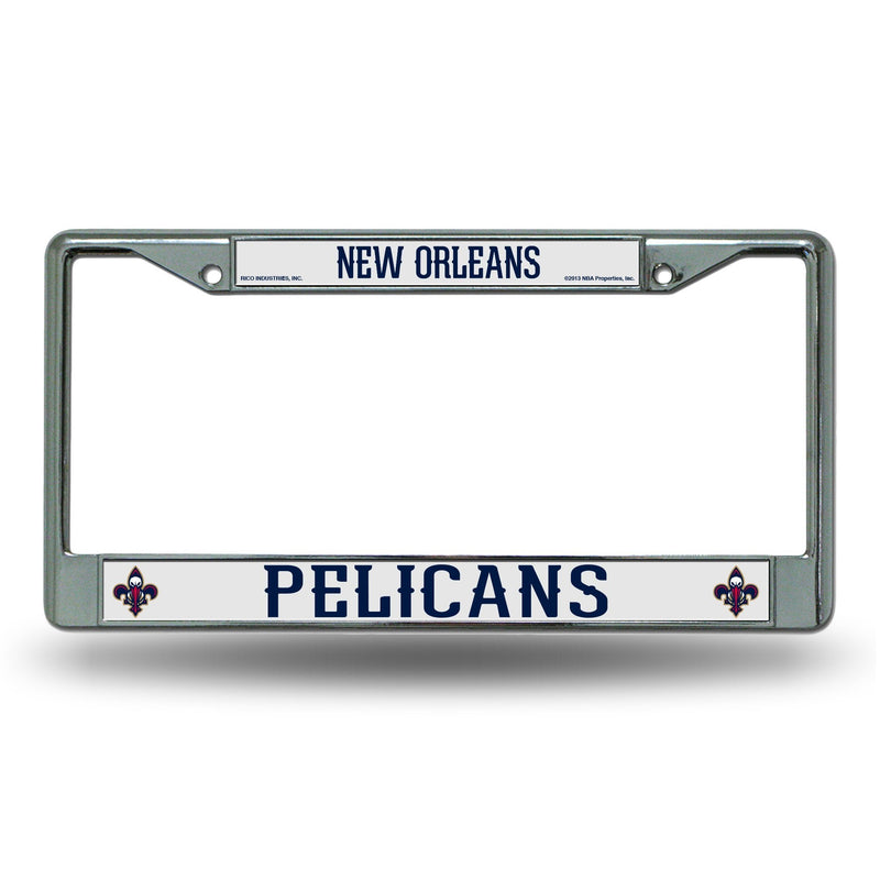 Rico New Orleans Hornets Chrome License Plate Frame