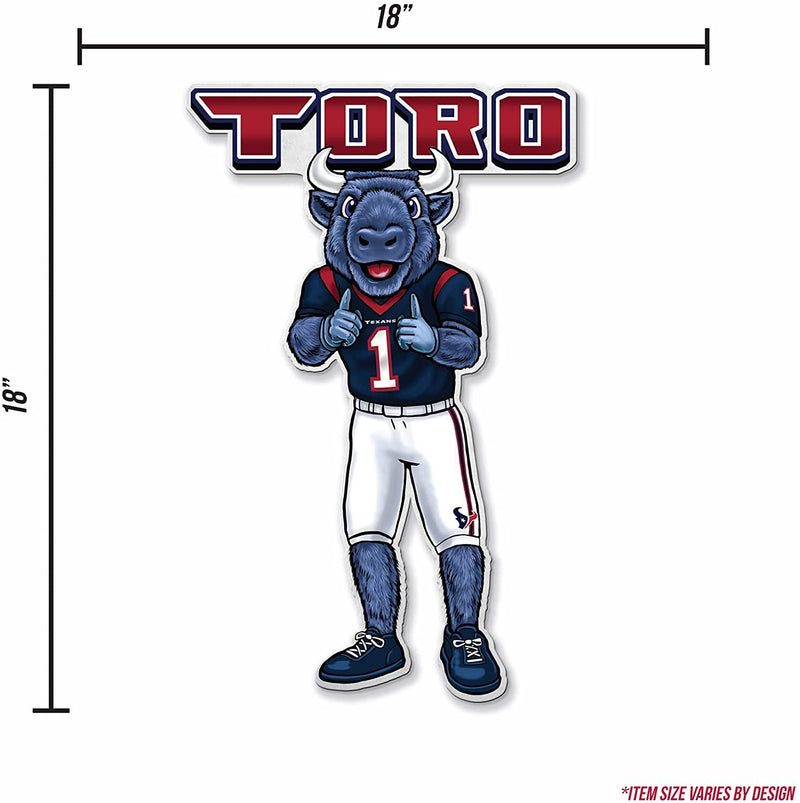 Houston Texans Soft Felt Pennant, Mascot Design, Shape Cut, 18 Inch, Easy To Hang