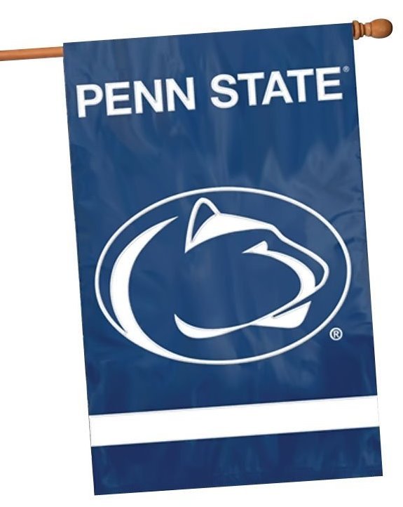 Penn State University Nittany Lions Premium Double Sided Banner Flag Applique Embroidered 28x44 Inches