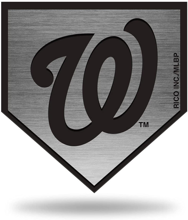 Washington Nationals Auto Emblem Decal Premium Solid Metal Antique Nickel Design Raised Baseball