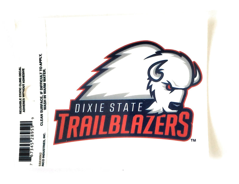 Dixie State Trailblazers 3.5" Static Cling Decal Sticker Emblem University