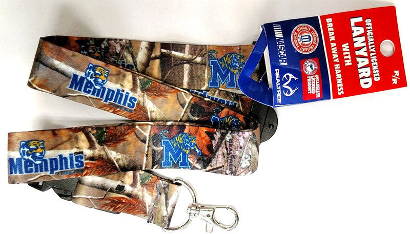 Memphis Tigers CAMO RR Deluxe 2-Sided Lanyard Breakaway Keychain University of