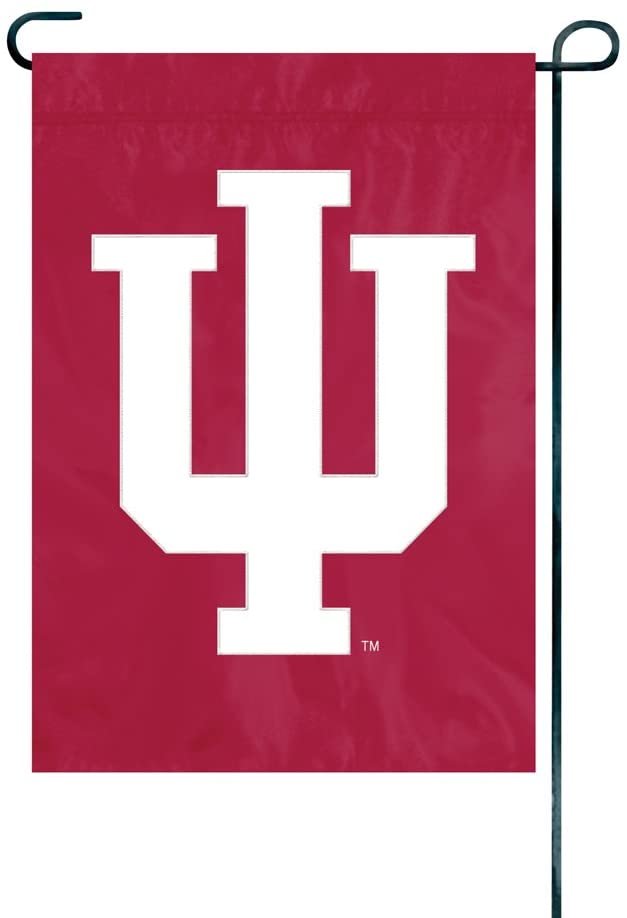 Indiana University Hoosiers Premium Garden Flag Banner Applique Embroidered 12.5x18 Inch