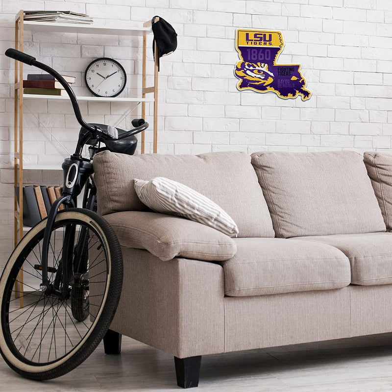 LSU Tigers Pennant State Shape 18 Inch Soft Felt Louisiana State University