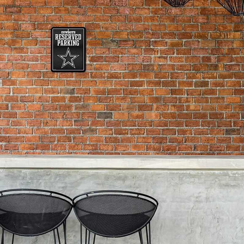 Dallas Cowboys Metal Parking Novelty Wall Sign 8.5 x 11 Inch Carbon Fiber Design