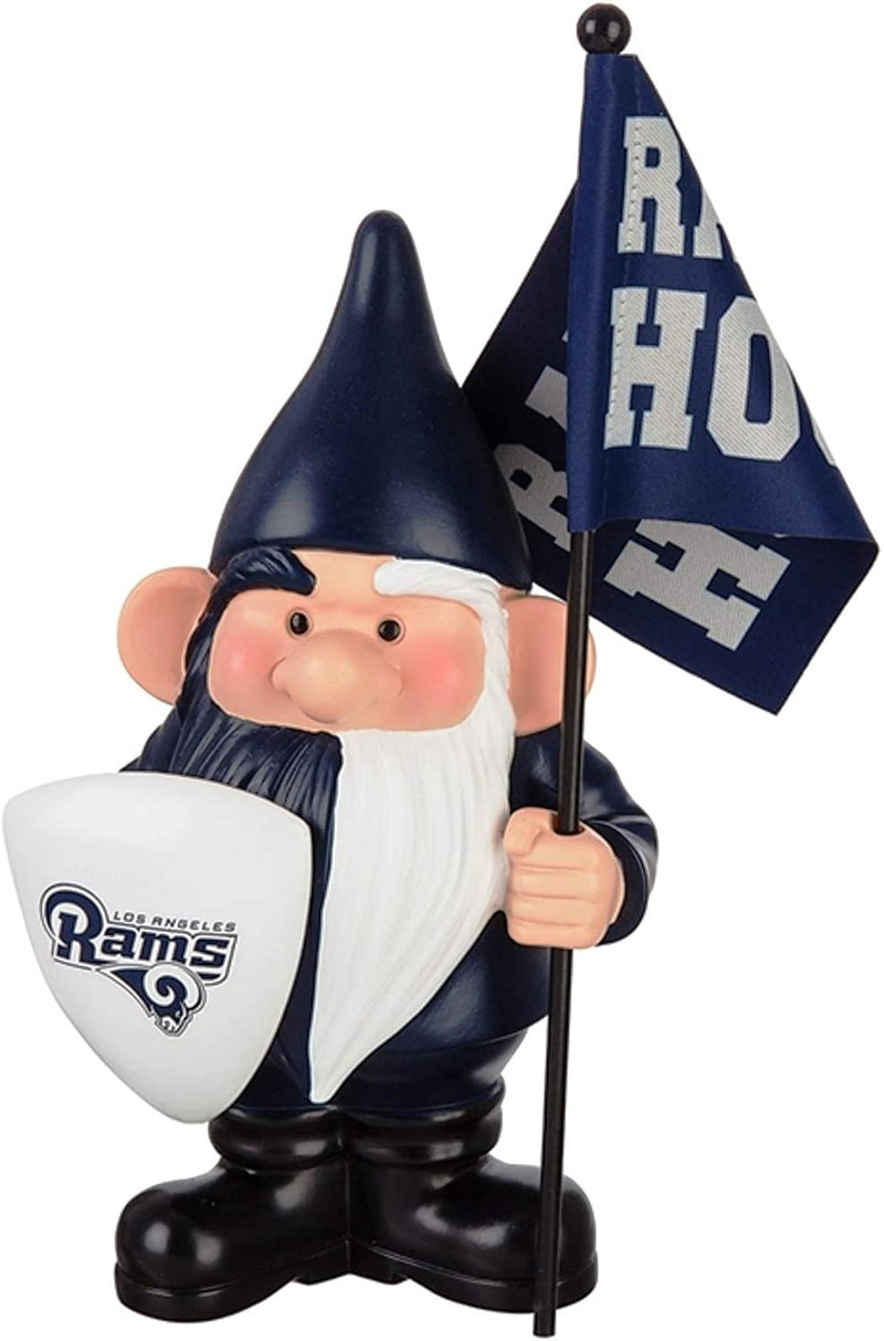 Los Angeles Rams 10 Inch Outdoor Garden Gnome, Includes Team Flag
