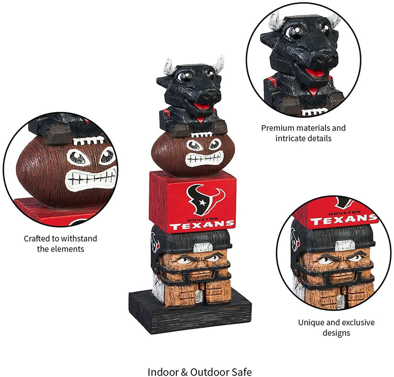 Houston Texans 16 Inch Tiki Totem Garden Statue Resin Outdoor Decoration