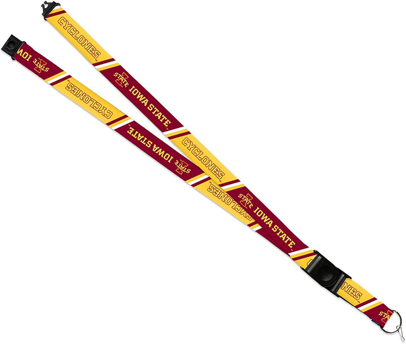 Iowa State University Cyclones Lanyard Keychain Double Sided 18 Inch Button Clip Safety Breakaway
