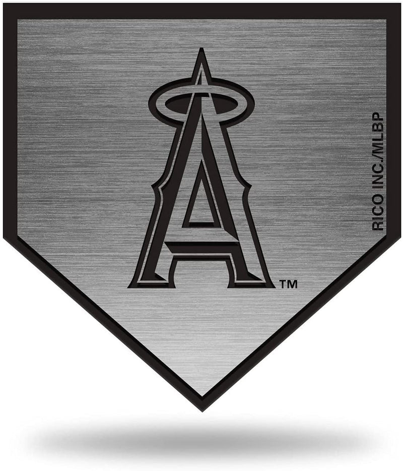 Los Angeles Angels Auto Emblem Decal Premium Solid Metal Antique Nickel Design Raised Baseball