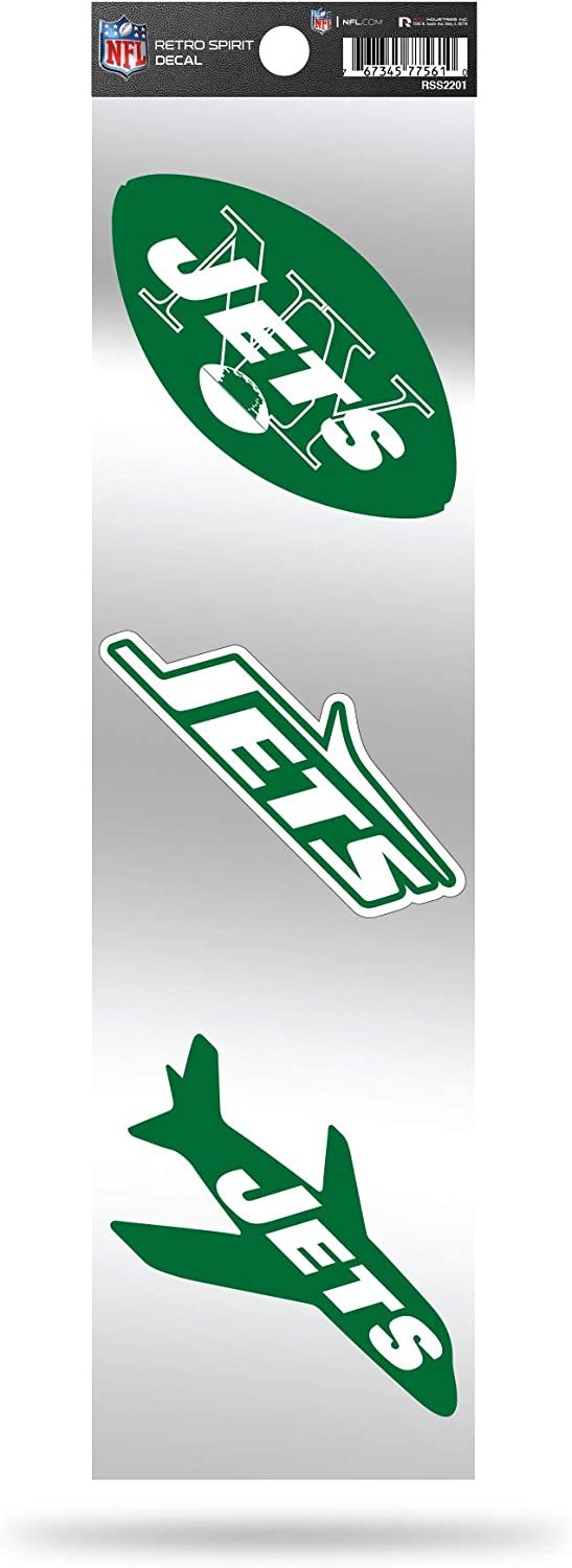 Rico Industries NFL New York Jets 3-Piece Retro Spirit Decals