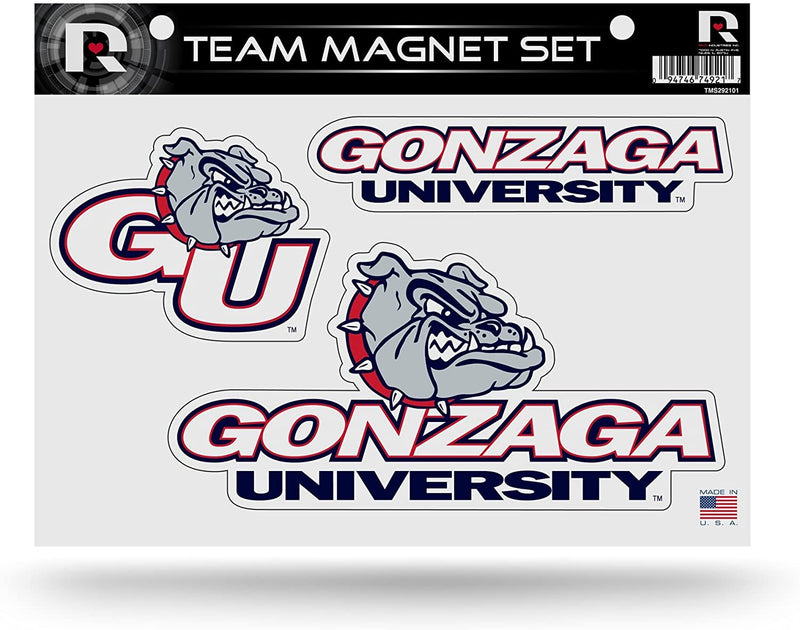 Gonzaga Bulldogs Die Cut Team Magnet Set Sheet University Of