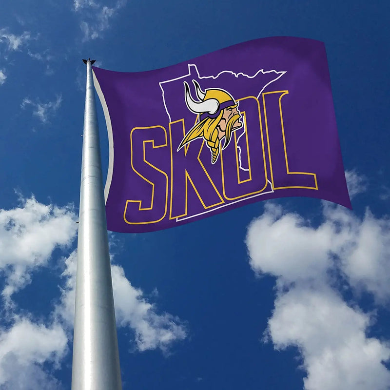 Minnesota Vikings Home State KOL Design 3x5 Feet Premium Flag Banner with Metal Grommets Outdoor