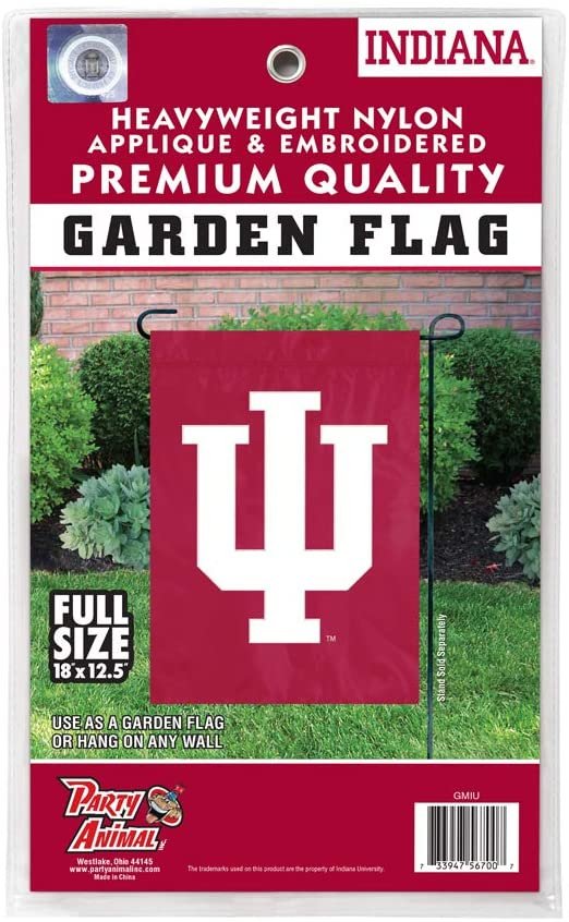 Indiana University Hoosiers Premium Garden Flag Banner Applique Embroidered 12.5x18 Inch