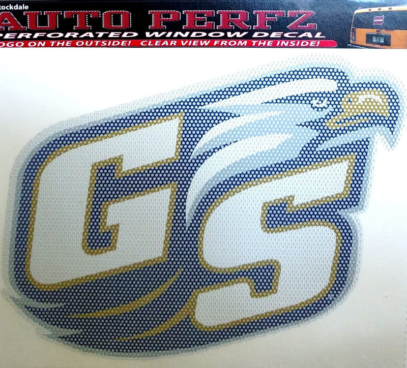 Georgia Southern University Eagles 8 Inch Preforated Window Film Decal Sticker, One-Way Vision, Adhesive Backing