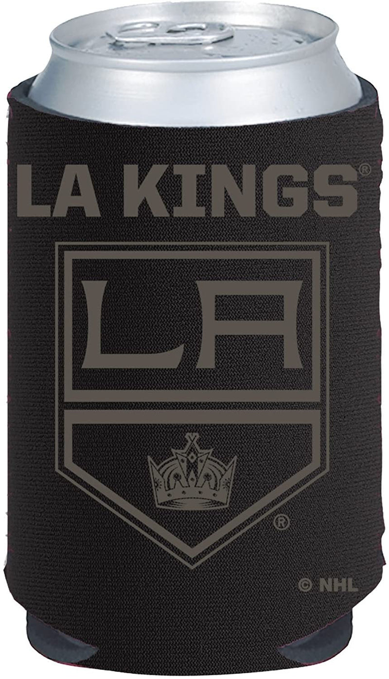 Los Angeles Kings 2-Pack Black Tonal CAN Beverage Insulator Neoprene Holder Cooler Decal Hockey