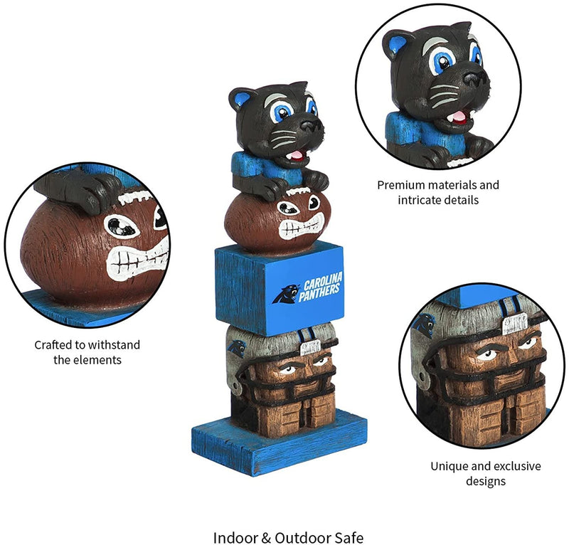 Carolina Panthers 16 Inch Tiki Totem Garden Statue Resin Outdoor Decoration