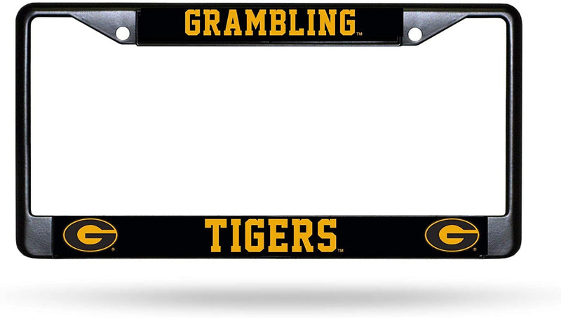 Grambling State University Tigers Black License Plate Frame Tag Cover 6 x 12 Inches