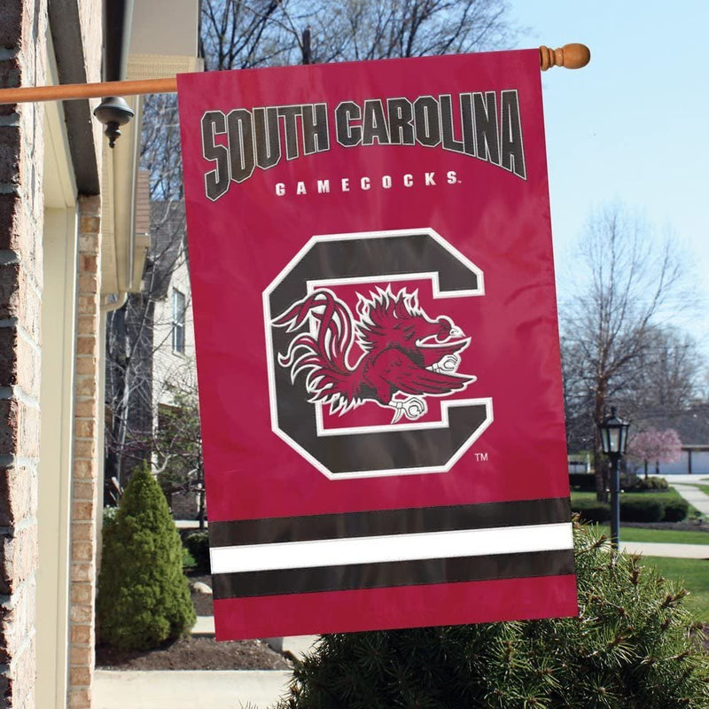 University of South Carolina Gamecocks Banner Flag 28x40 Inch Double Sided Embroidered Applique