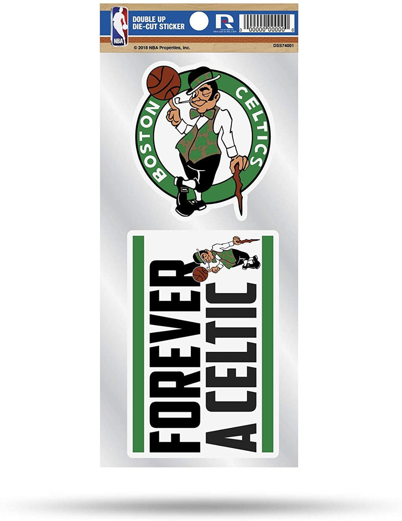 Boston Celtics Double Up Die Cut 2-Piece Sticker Sheet