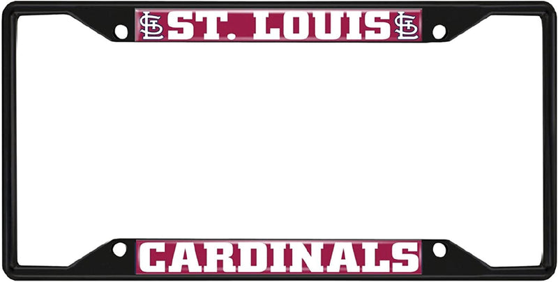 Fan Mats 31321: St. Louis Cardinals Metal License Plate Frame Black Finish, Navy