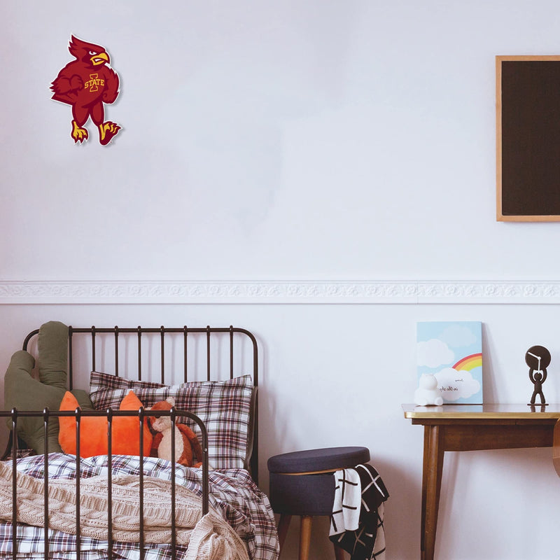 Iowa State University Cyclones Soft Felt Pennant, Mascot Design, Shape Cut, 18 Inch, Easy To Hang