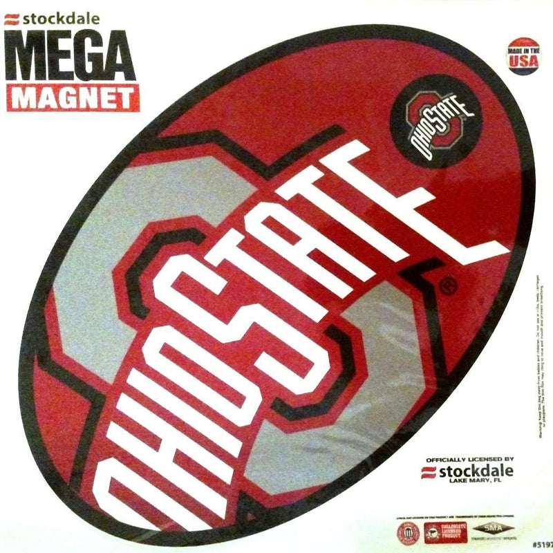 Ohio State University Buckeyes 12 Inch Magnet Mega Logo Design Oval