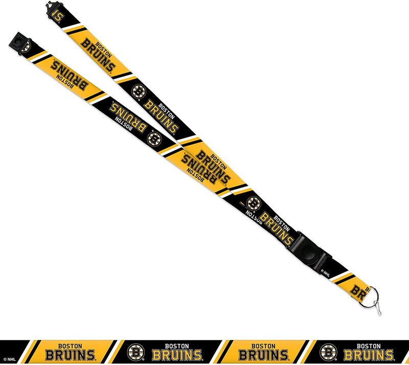 Boston Bruins Lanyard Keychain Safety Breakaway Double Sided