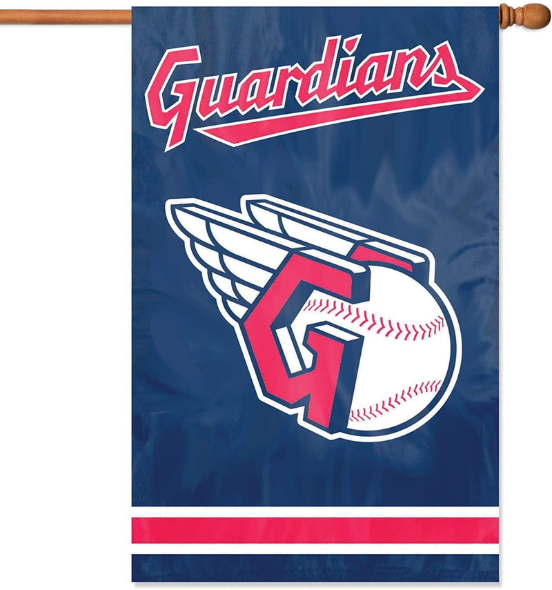Cleveland Guardians Banner Flag Premium 28x44 Applique Embroidered Double Sided