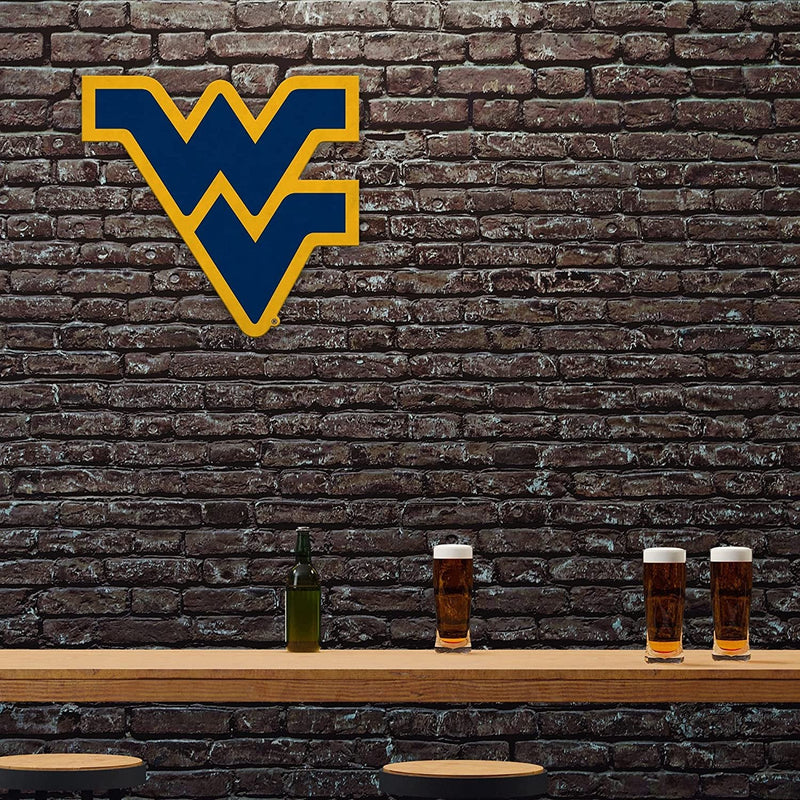 Rico Industries NCAA West Virginia Mountaineers Shape Cut Primary Logo Pennant - Home, Living Room, Bedroom, Mancave Decor - Soft Felt Material - Made