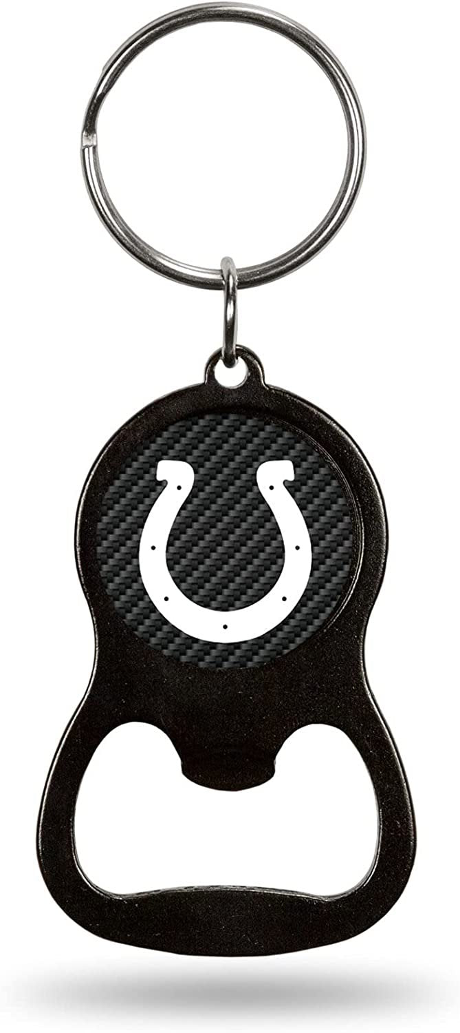 Indianapolis Colts Keychain Bottle Opener Carbon Fiber Design Metal Football
