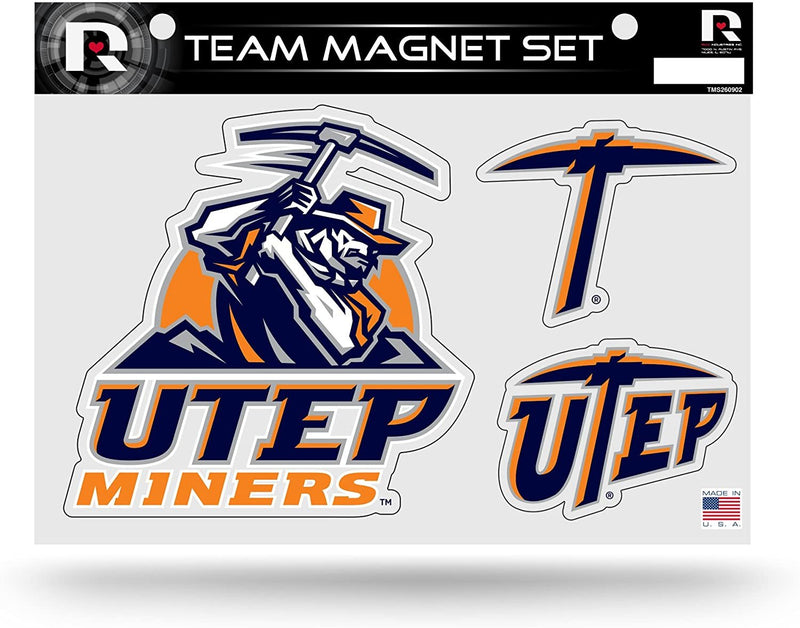 Texas El Paso Miners UTEP Multi Magnet Sheet Shape Cut 8x11 Inch University of