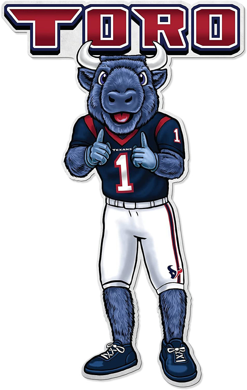 Houston Texans Soft Felt Pennant, Mascot Design, Shape Cut, 18 Inch, Easy To Hang