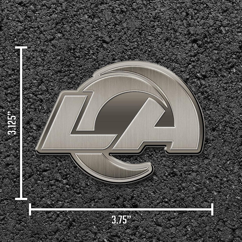 Los Angeles Rams Solid Metal Auto Emblem Antique Nickel Finish for Car/Truck/SUV